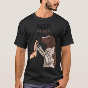 T-shirt Papa Chien Pointer Allemand à Poil Court GSP Homme