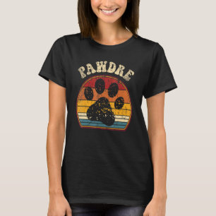 T-shirt Papa Chien Rétro Homme Papa Chat Patte Pet Paw Dad