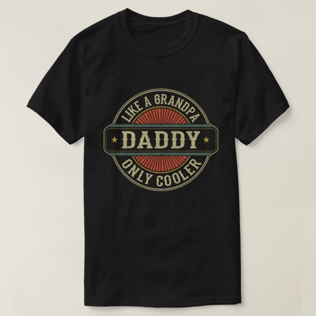 T-shirt Papa comme un grand-père seulement Glacière Fête d (Design devant)