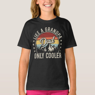 T-shirt Papa comme un grand-père seulement Glacière Retro 