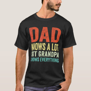 T-shirt Papa Connaît Beaucoup Mais Grand-Père Sait Tout.
