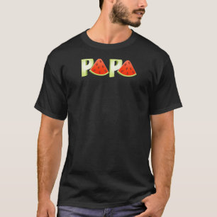 T-shirt Papa Cool Watermelon Funny Daddy Fruit Eater Melon