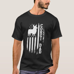 T-shirt Papa Corgi Drapeau Américain Vintage Corgi Patriot
