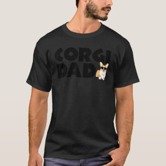 T-shirt Papa Corgi Drôle Animal Familial Corgi Amoureux de