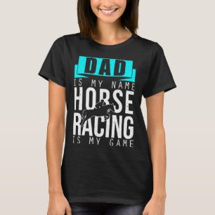 T-shirt Papa Course de chevaux est mon jeu Hippodrome Chev