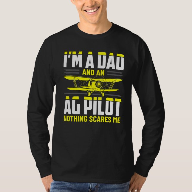 T-shirt Papa Crop Duster AG Pilote Appareils d'application (Devant)