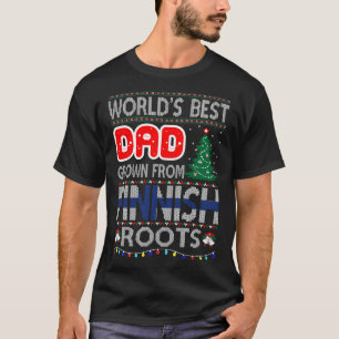 T-shirt Papa Cultivait des racines finlandaises Noël Douil