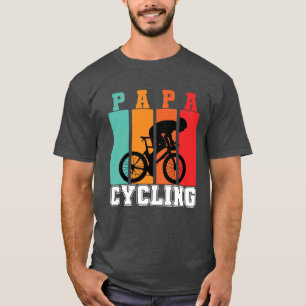T-shirt Papa Cycling Papa Vélo Cool Lover Vélo