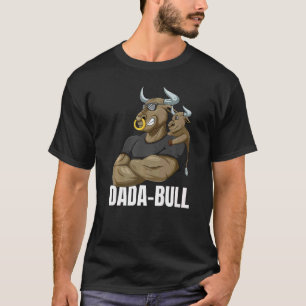 T-shirt Papa Dada Taureau Papa Avec Taureau Bétail Bétail