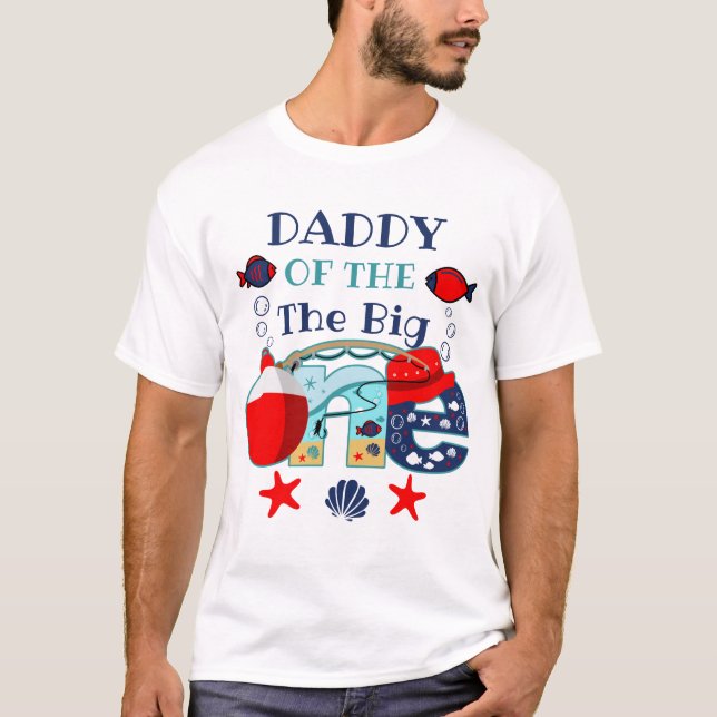T-shirt Papa d'anniversaire de pêche du garçon d'anniversa (Devant)