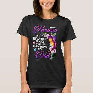 T-shirt Papa Dans Le Ciel Père Sympathie Pour Le Beurre De