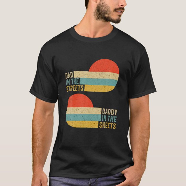 T-shirt Papa Dans Les Rues Papa Dans Les Feuilles Présente (Devant)