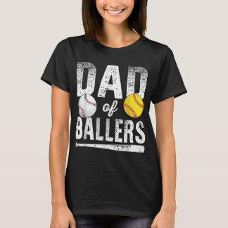 T-shirt Papa De Ballers Baseball Softball