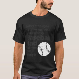 T-shirt Papa De Baseball