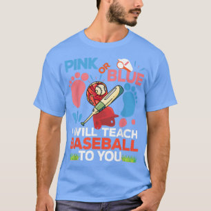 T-shirt Papa De Baseball Devenir Sexe Révéler Baby shower 