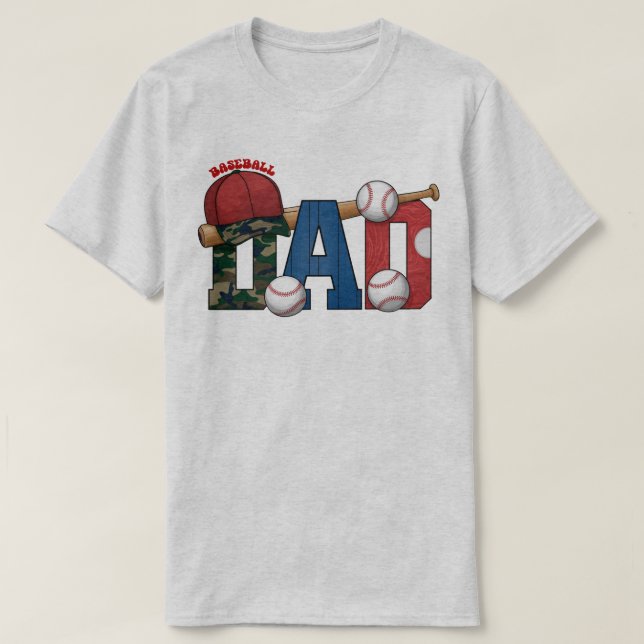 ⚾ T-shirt papa de baseball - Fier et design sporti (Design devant)