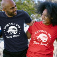 Papa de baseball personnalisé maman avec nom et nu