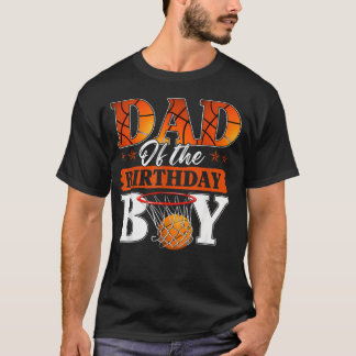 T-shirt Papa de Basketball du garçon fêté de la famille