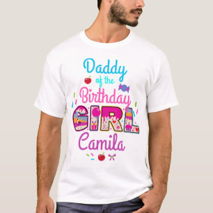 T-shirt Papa de Candyland de la fille d'anniversaire   lol