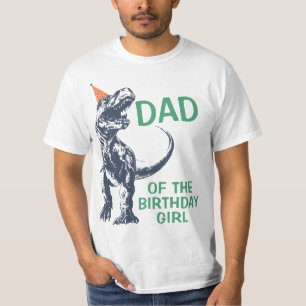 T-shirt Papa de casquette de partie de T-Rex de dinosaure