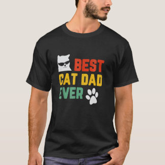 T-shirt Papa de chat Papa Propriétaire de chat Cadeau de f