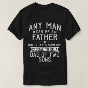 T-shirt Papa de deux fils Fête des pères cadeau pour pap
