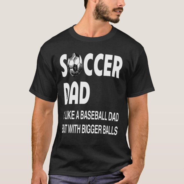 T-shirt Papa De Football Avec Des Ballons Plus Gros Amateu (Devant)