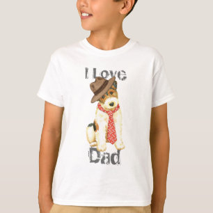 T-shirt Papa de Fox Terrier de fil