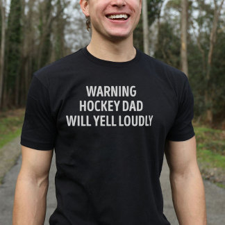 T-shirt Papa De Hockey Va hurler Fort Drôle