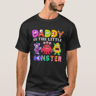 T-shirt Papa De La Famille D'Anniversaire Du Petit Monstre