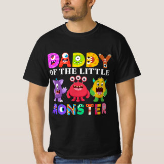 T-shirt Papa De La Famille D'Anniversaire Du Petit Monstre