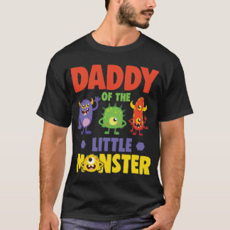 T-shirt Papa De La Famille D'Anniversaires Du Petit Monstr