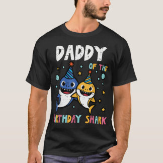 T-shirt Papa de la fête d'anniversaire de Shark Fête d'ann