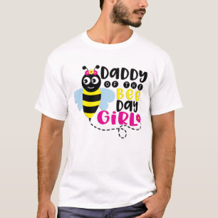 T-shirt Papa De La Fille Anniversaire Bee