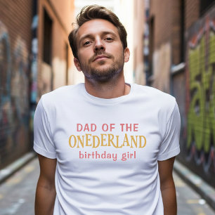 T-shirt Papa de la fille d'anniversaire Alice au pays des 
