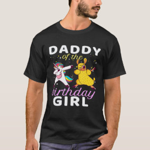 T-shirt Papa de la fille d'anniversaire Dabbing Licorne La