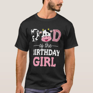 T-shirt Papa de la fille qui fête son anniversaire  Vache 