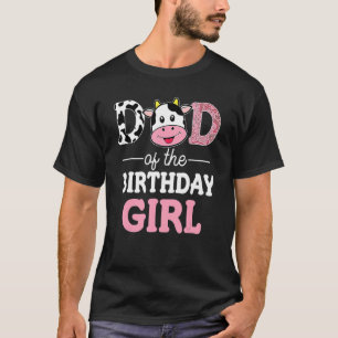 T-shirt Papa de la fille qui fête son anniversaire  Vache 