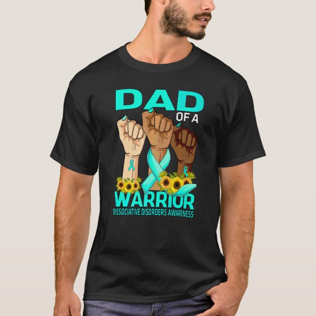 T-shirt Papa De La Main D'Un Guerrier Troubles Dissociatif (Devant)