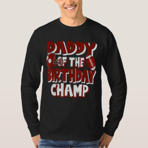 T-shirt Papa De La Partie De Football Américaine De Champ