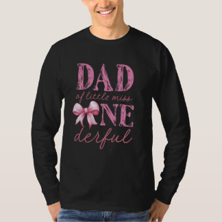 T-shirt Papa de la petite Mlle Onederful Premier Anniversa