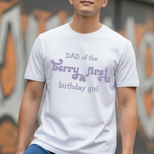 T-shirt Papa de la première fée Berry Premier anniversaire