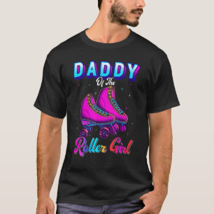 T-shirt Papa De La Roller Girl Roller Patinage Anniversair