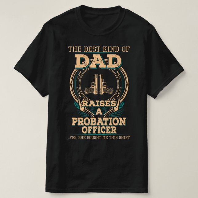 T-shirt Papa de l'agent de probation fier (Design devant)