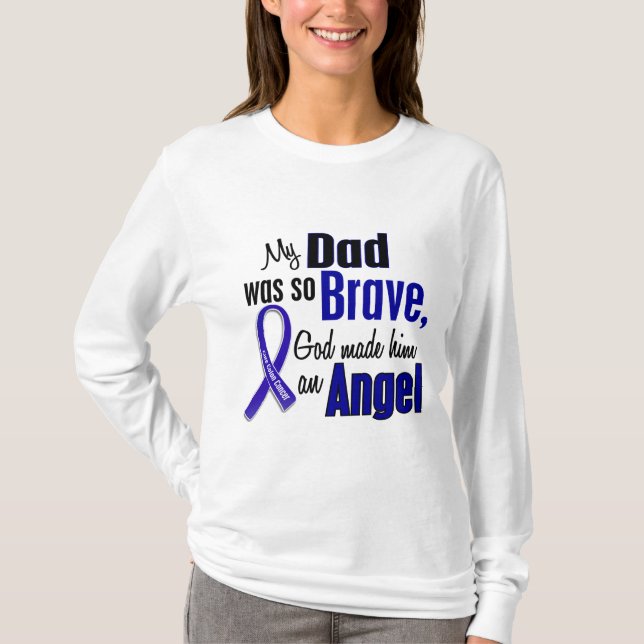 T-shirt Papa de l'ANGE 1 de cancer du colon (Devant)