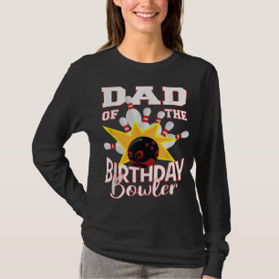 T-shirt Papa De L'Anniversaire Bowler Kid Bowling Party