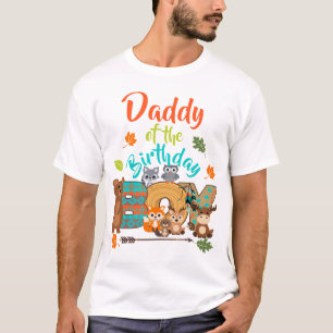 T-shirt Papa de l'anniversaire Boy Woodland Arrow  