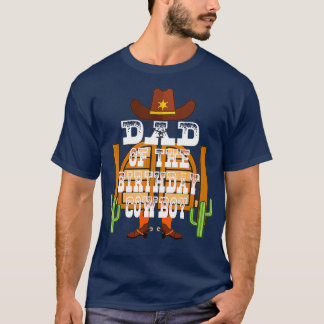 T-shirt Papa De L'Anniversaire Cowboy Enfants Anniversaire