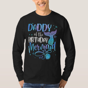 T-shirt Papa De L'Anniversaire Famille De Sirène Partie Co