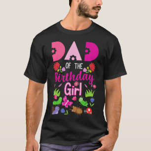 T-shirt Papa De L'Anniversaire Fille Bug Insect Anniversai